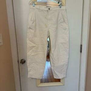 Everlane White Utility Barrel Pants, size 12